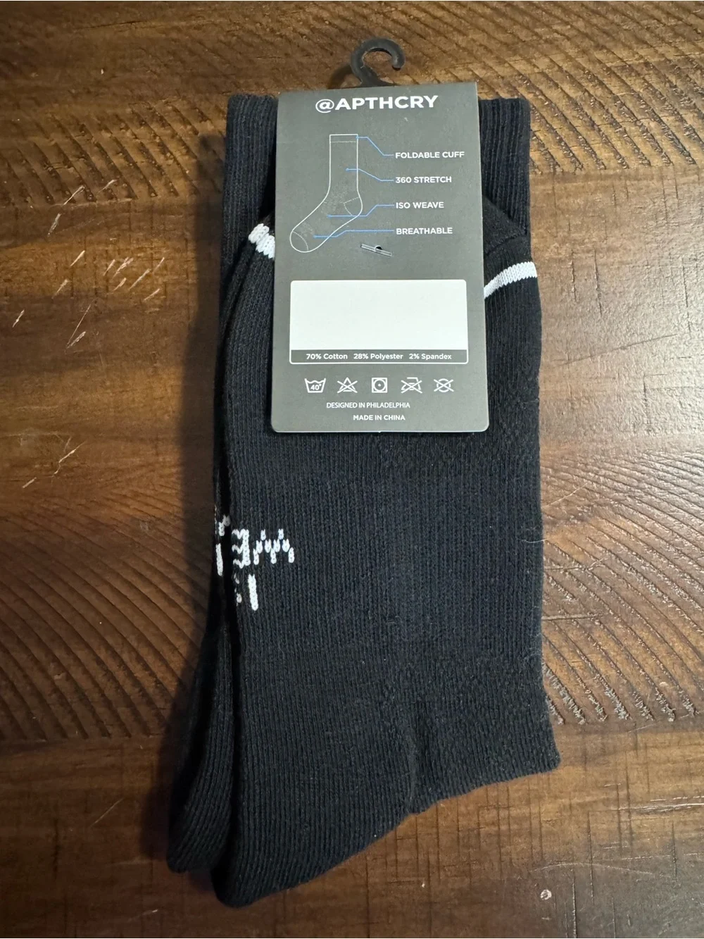 APTHCRY Men's Black & Blue Sneaker Socks